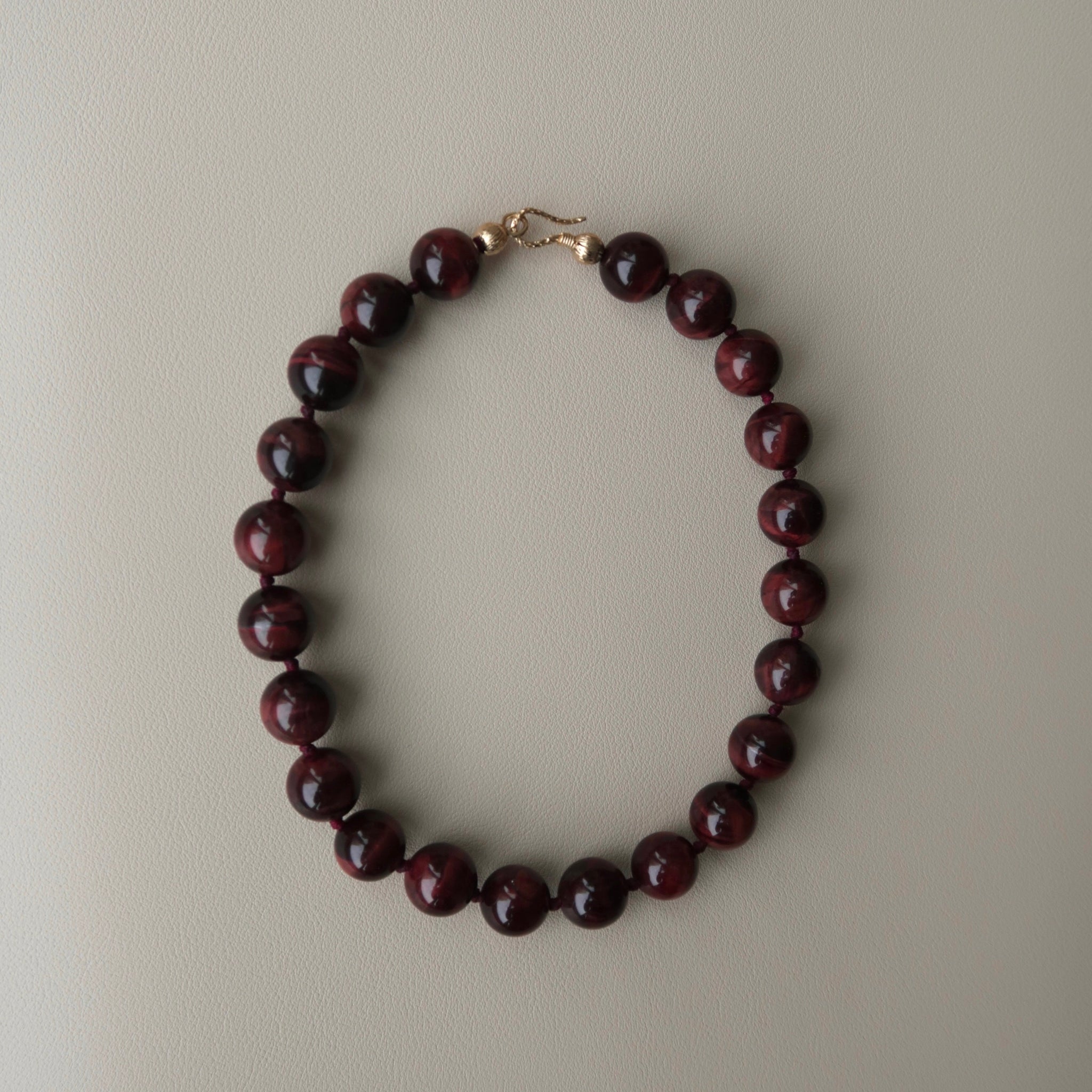 RED TIGER’S EYE NECKLACE || MEDIUM