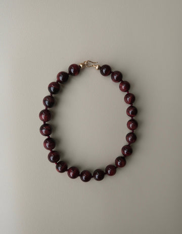 RED TIGER’S EYE NECKLACE || MEDIUM